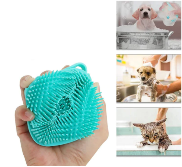 Escova de Banho Massageadora Pet